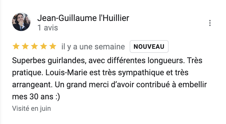 commentaire guirlandes