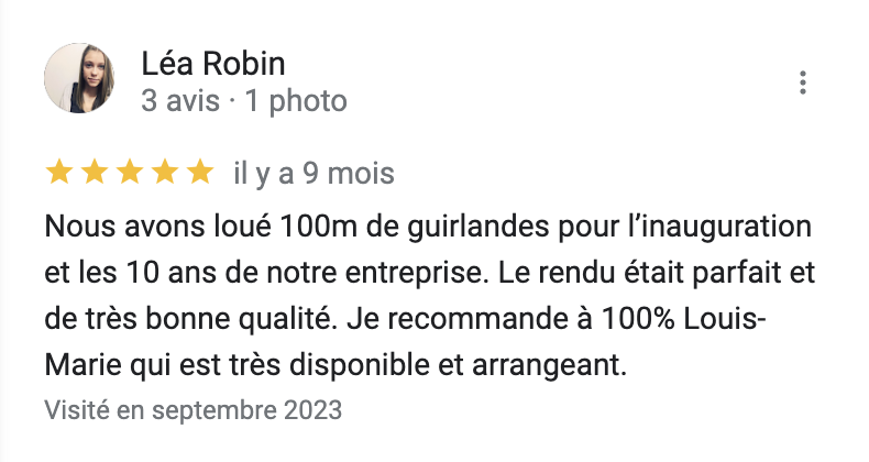 commentaire guirlandes