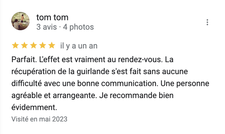 commentaire guirlandes