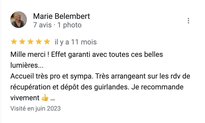 commentaire guirlandes