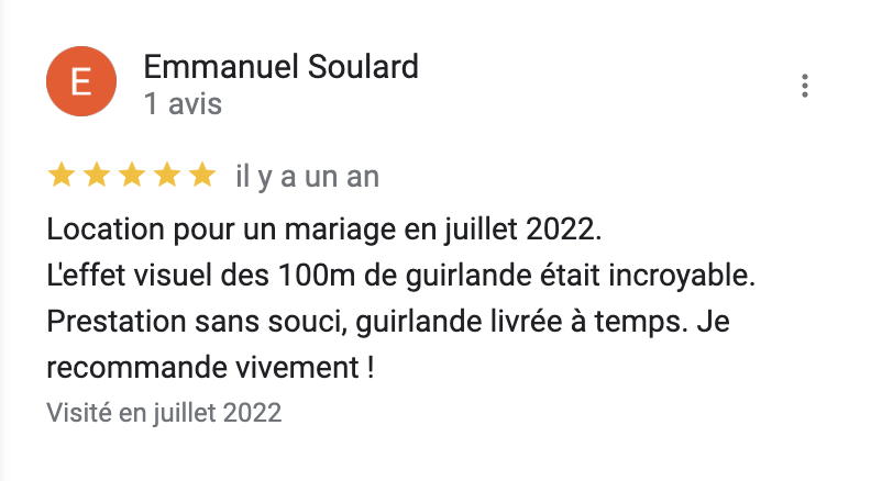 commentaire guirlandes